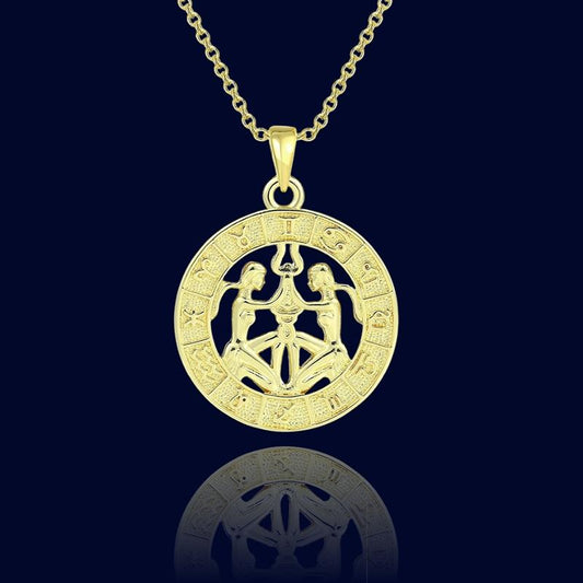 Collier Astro Gémeaux - Pendentif Cuivre "Aeolus"