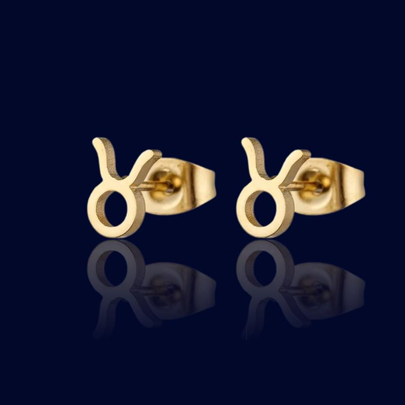 Boucles d'oreilles du Zodiaque Or Taureau "Medusa"