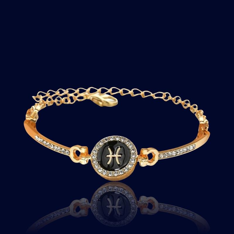 Bracelet Astrologique Poissons - Bijou Personnalisé "Hermes"