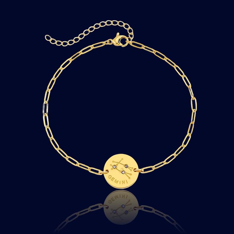 Bracelet Signe Astro Gémeaux - Bijou Constellation "Rhea"