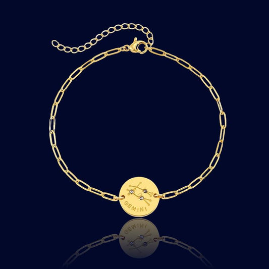 Bracelet Signe Astro Gémeaux - Bijou Constellation "Rhea"