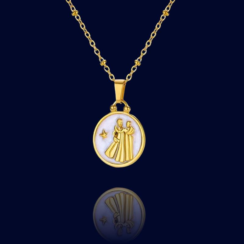 Collier Zodiaque Gémeaux - Pendentif Constellation "Tethys"