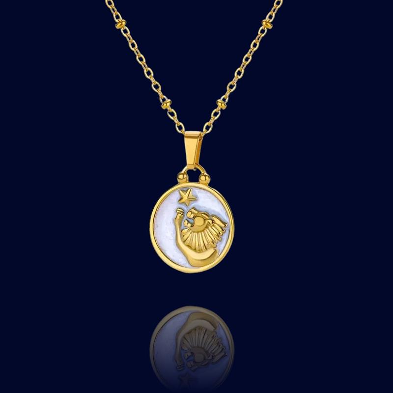 Collier Zodiaque Lion - Pendentif Constellation "Tethys"