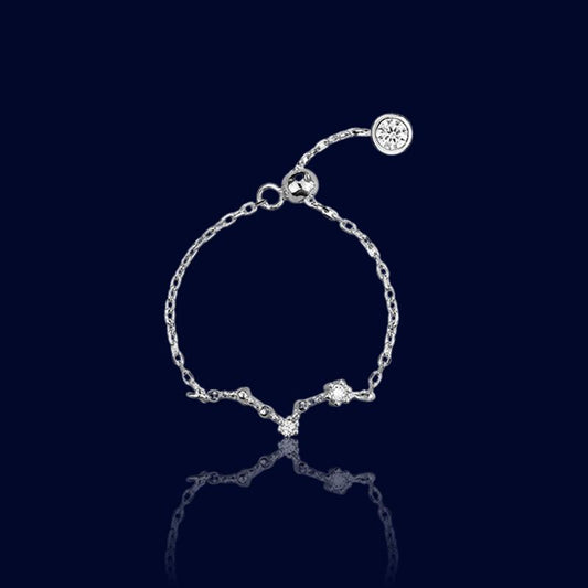 Bague Chaine Signe Astrologique Poissons "Drione"