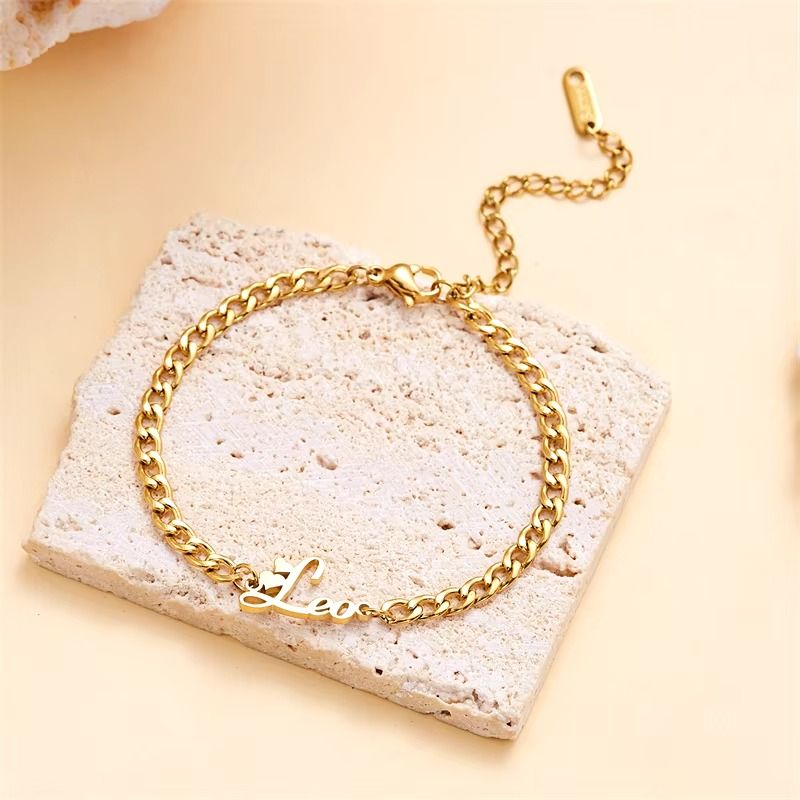 Gourmette Zodiaque Lion - Bijou Ecriture "Eros"