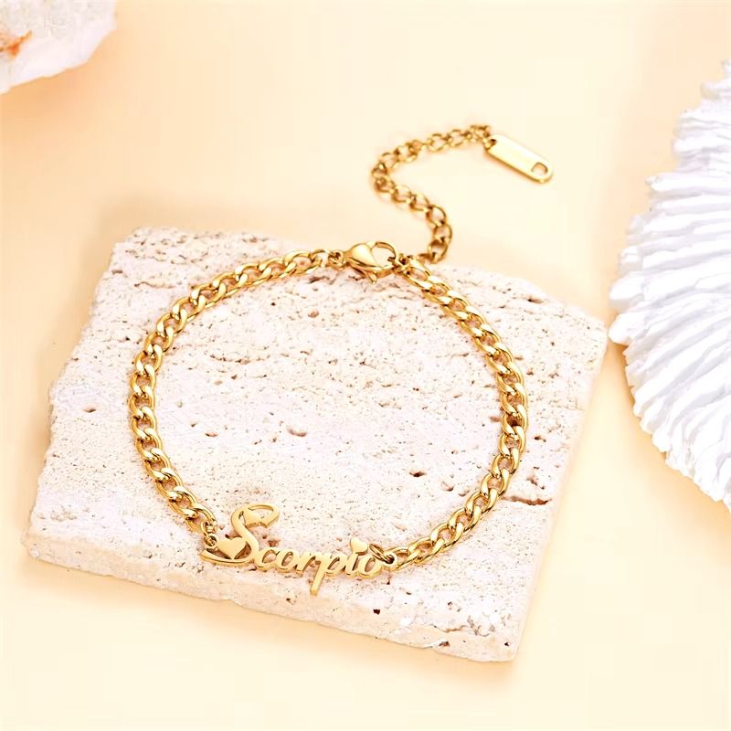 Gourmette Zodiaque Scorpion - Bijou Ecriture "Eros"