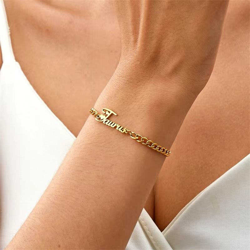 Gourmette Zodiaque Taureau - Bijou Ecriture "Eros"