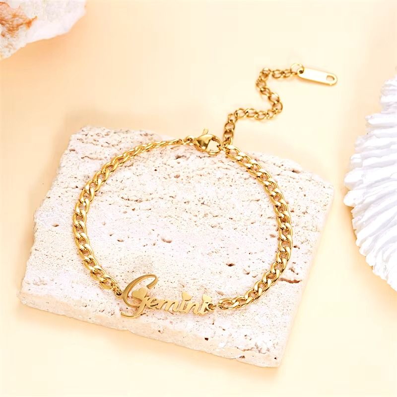 Gourmette Zodiaque Gémeaux - Bijou Ecriture "Eros"