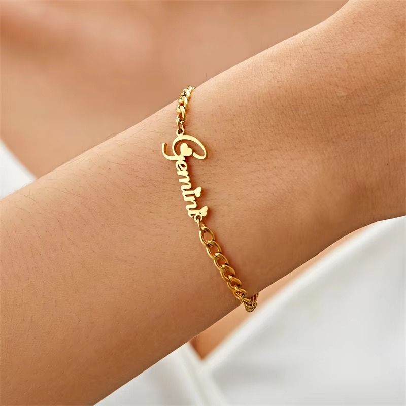 Gourmette Zodiaque Gémeaux - Bijou Ecriture "Eros"