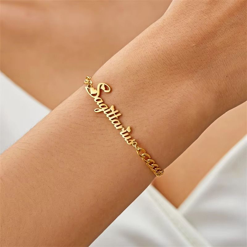 Gourmette Zodiaque Sagittaire - Bijou Ecriture "Eros"