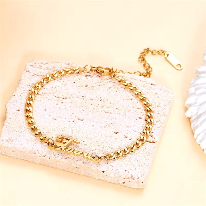 Gourmette Zodiaque Taureau - Bijou Ecriture "Eros"