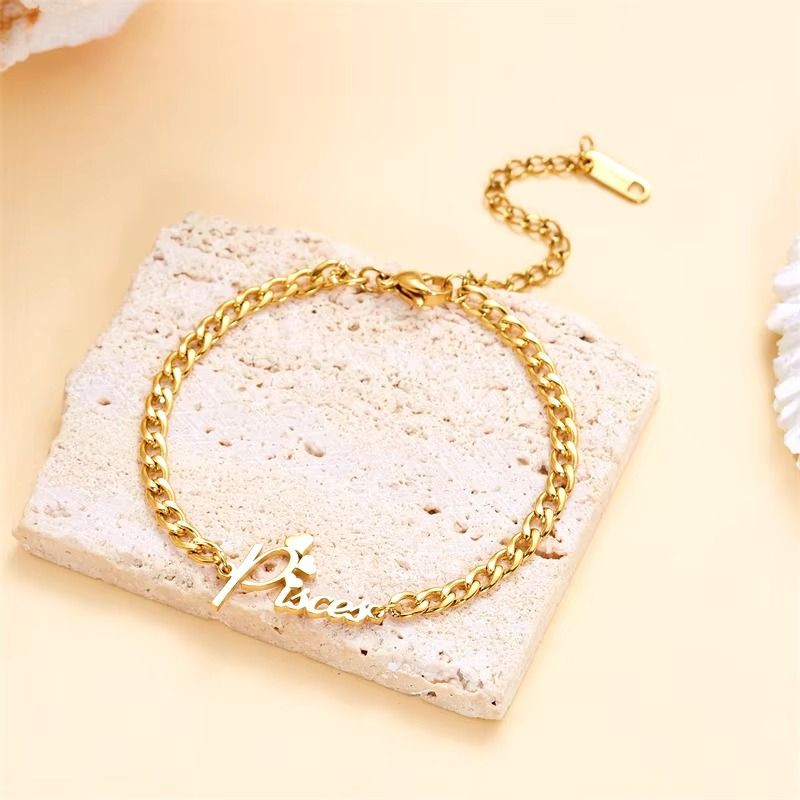 Gourmette Zodiaque Poissons - Bijou Ecriture "Eros"