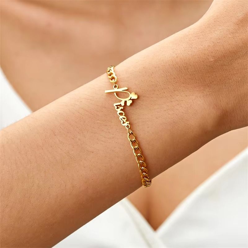 Gourmette Zodiaque Poissons - Bijou Ecriture "Eros"