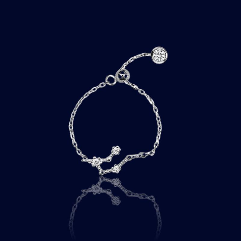 Bague Chaine Signe Astrologique Taureau "Drione"