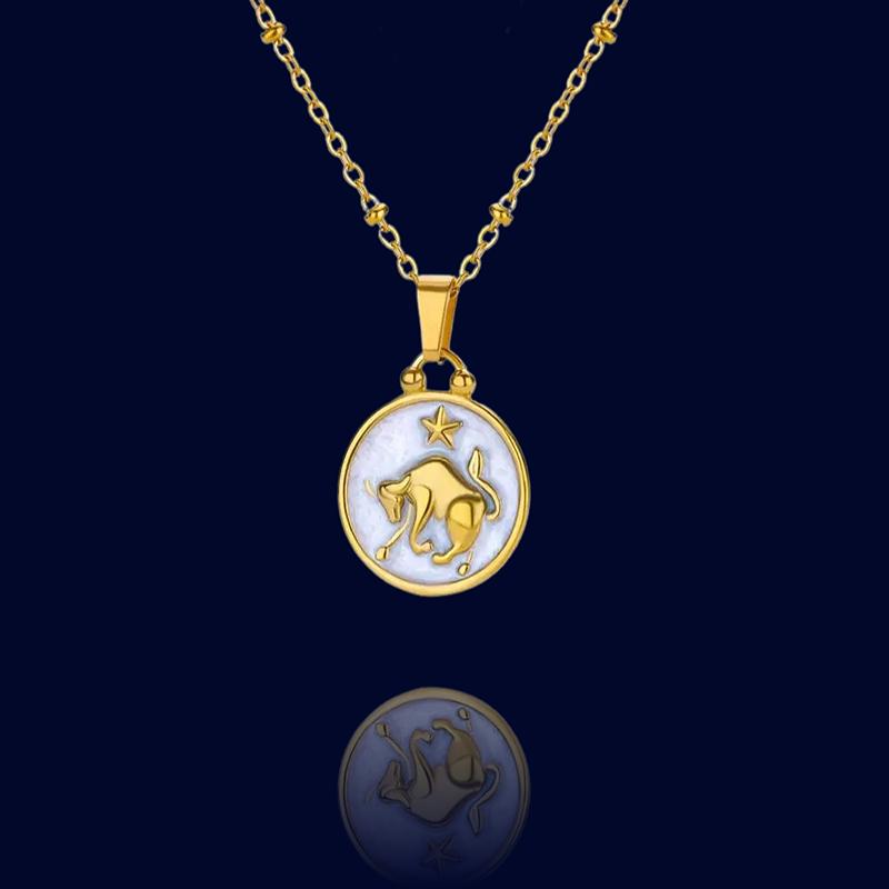 Collier Zodiaque Taureau - Pendentif Constellation "Tethys"