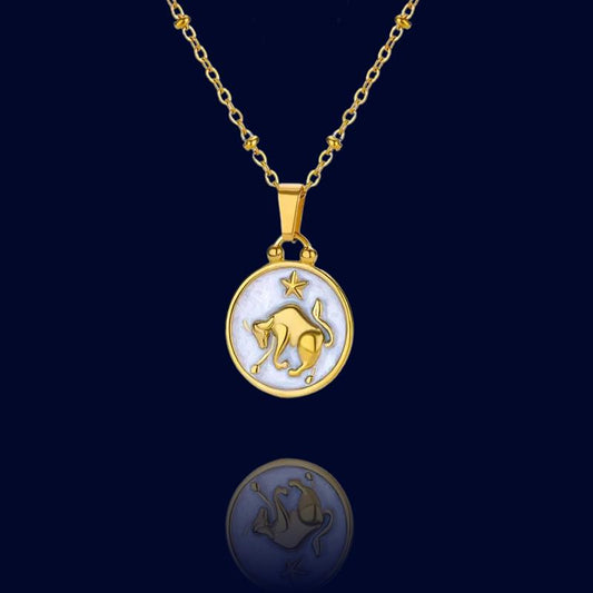 Collier Zodiaque Taureau - Pendentif Constellation "Tethys"