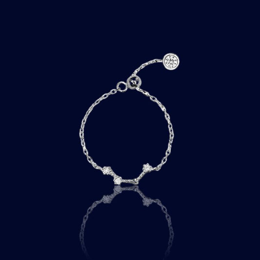 Bague Chaine Signe Astrologique Verseau "Drione"