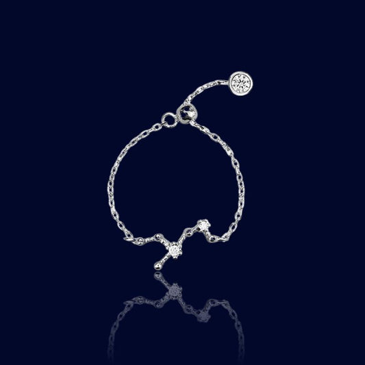 Bague Chaine Signe Astrologique Vierge "Drione"