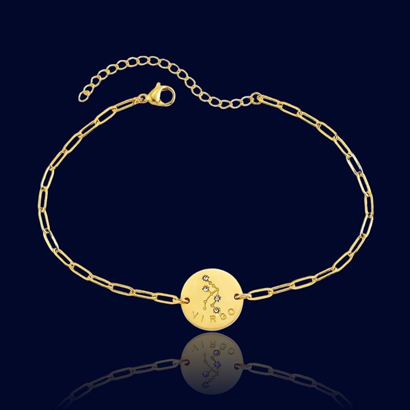 Bracelet Signe Astro Vierge - Bijou Constellation "Rhea"