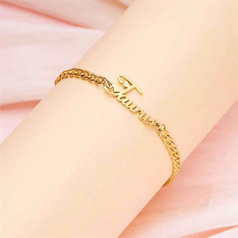 Gourmette Zodiaque Taureau - Bijou Ecriture "Eros"