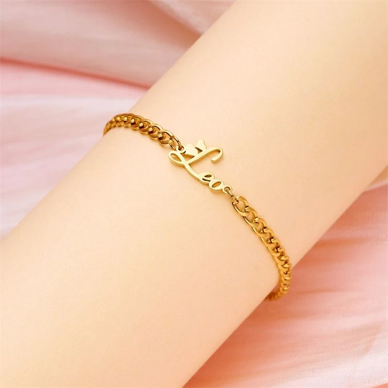 Gourmette Zodiaque Lion - Bijou Ecriture "Eros"