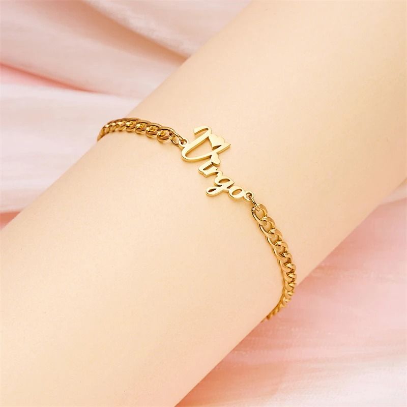 Gourmette Zodiaque Vierge - Bijou Ecriture "Eros"