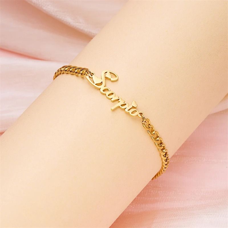 Gourmette Zodiaque Scorpion - Bijou Ecriture "Eros"