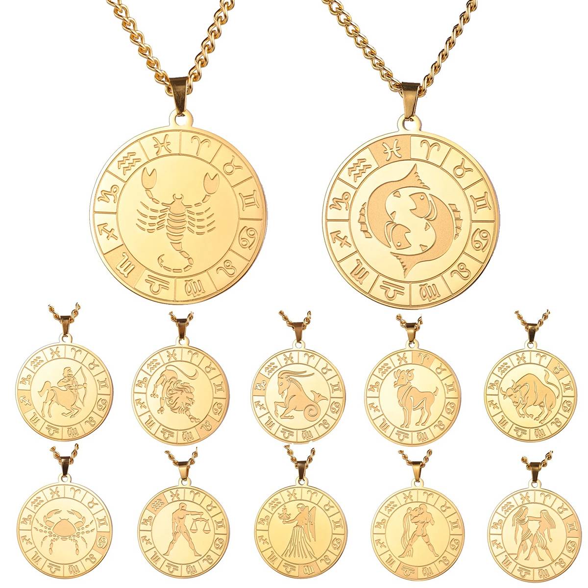 Collier Signe du Zodiaque Balance - Pendentif Cadran "Eldorado"