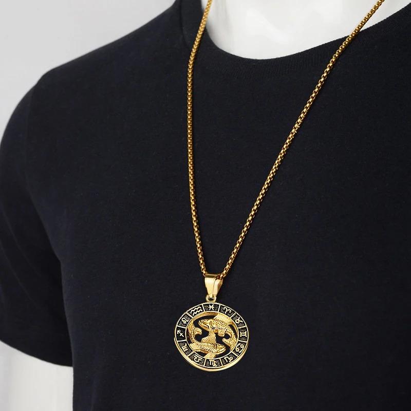 Collier du Zodiaque Balance - Pendentif Medaille "Hades"