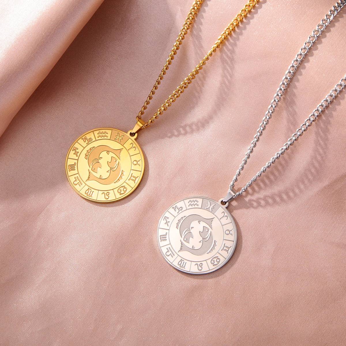 Collier Signe du Zodiaque Balance - Pendentif Cadran "Eldorado"