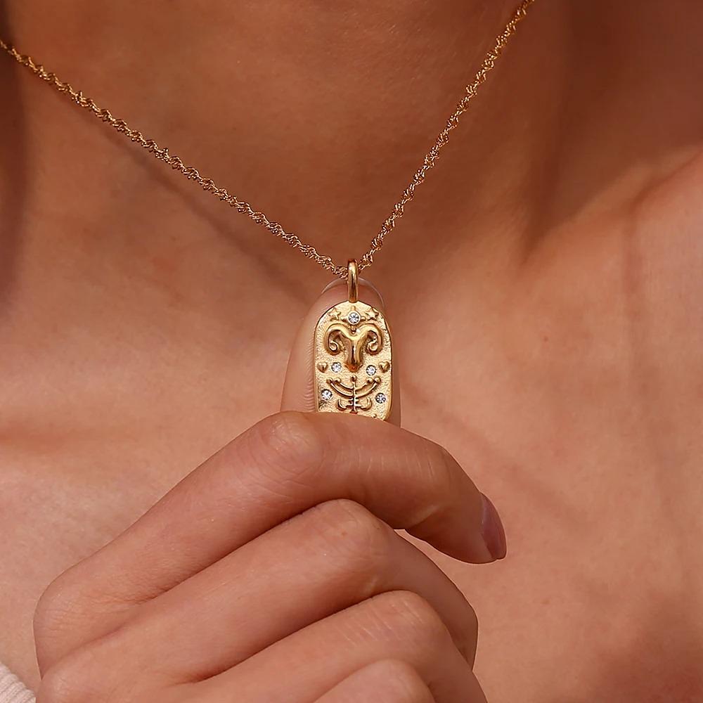 Pendentif Signe Astro Balance - Collier Ecriture "Ceres"