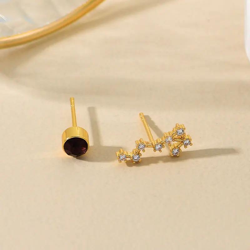 Boucles d'oreilles Signe Astro Pierre Vierge "Phoebe"