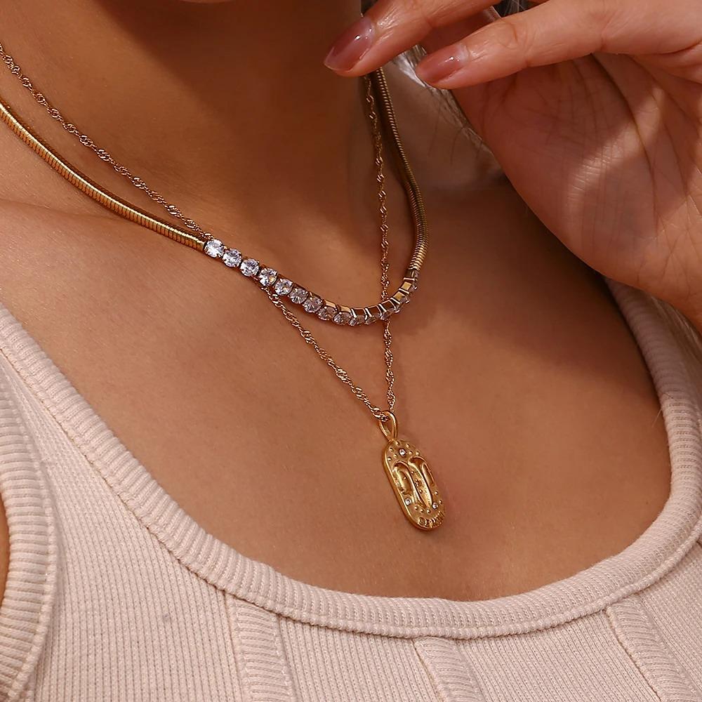 Pendentif Signe Astro Balance - Collier Ecriture "Ceres"