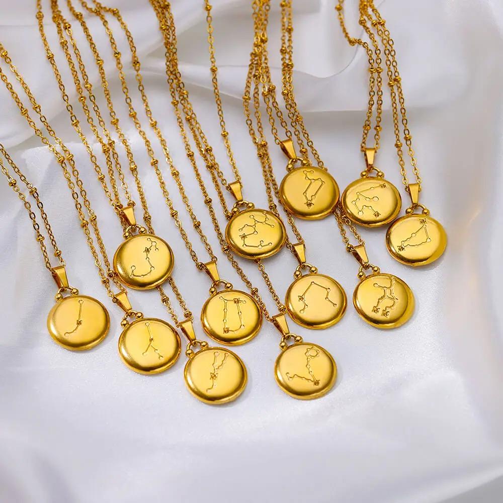 Collier Zodiaque Balance - Pendentif Constellation "Tethys"