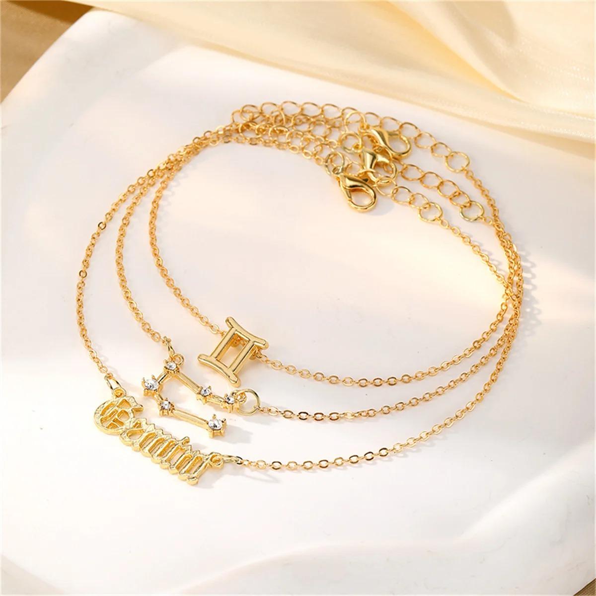 Bracelets de Cheville Astrologique 3 Pièces Cancer "Zeus"