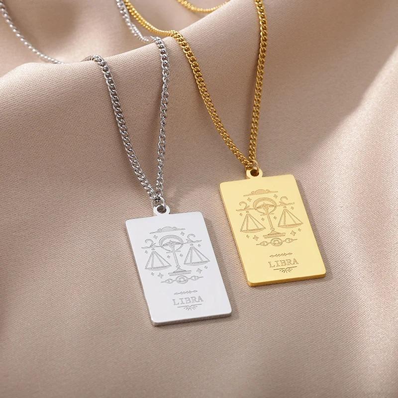 Collier Signe Zodiaque Balance - Pendentif Parchemin "Echidna"