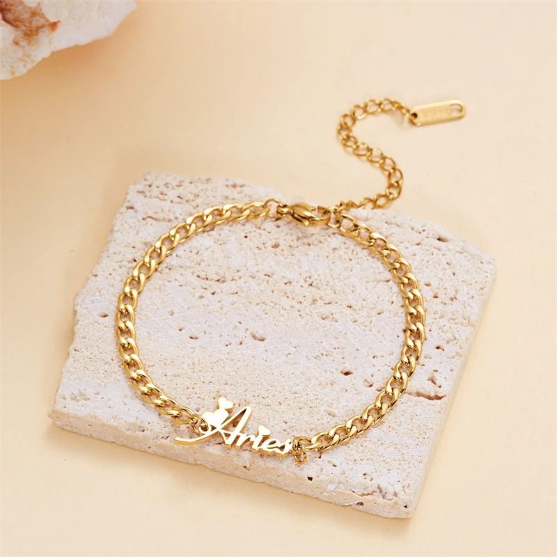 Gourmette Zodiaque Bélier - Bijou Ecriture "Eros"