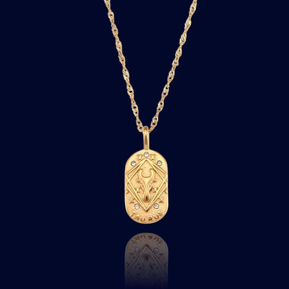 Pendentif Signe Astro Taureau - Collier Ecriture "Ceres"