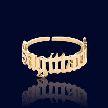 Bague Signe Zodiaque Ecriture Sagittaire "Alcyone"