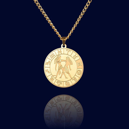 Collier Signe du Zodiaque Gémeaux - Pendentif Cadran "Eldorado"