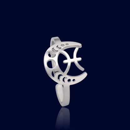 Bague Signe Astro Lunaire Poissons "Astrae"