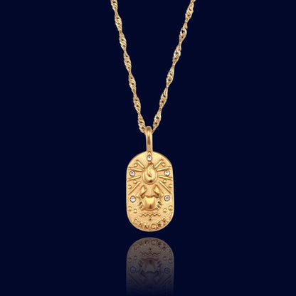 Pendentif Signe Astro Cancer - Collier Ecriture "Ceres"