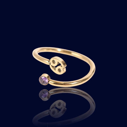 Bague Astro Pierre Cancer "Hecate"