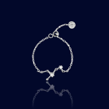 Bague Chaine Signe Astrologique Vierge "Drione"